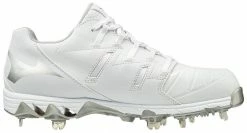 Mizuno 9-Spike Swift 6 Low WOMEN'S Metal Cleats [Womens US Shoe Size: 7 ] [Colour: White TUFF TOE] HAS NAVY TUFF TOE APPLIED TO RIGHT SHOE -Nike Shop unnamed file 756
