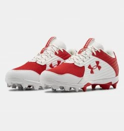 Under Armour Leadoff RM Low Moulded Cleats RED [US Shoe Size: 7]